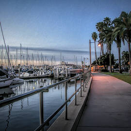 Sunrise Over Santa Barbara Marina by Tom Mc Nemar
