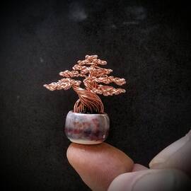 #151 Micro Wire Tree Sculpture by Ricks Tree Art