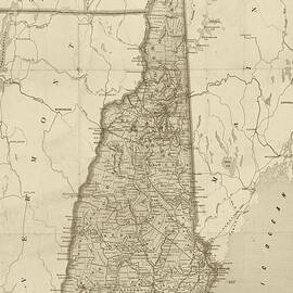 1892 Railroad Commissioners Map NH Sepia