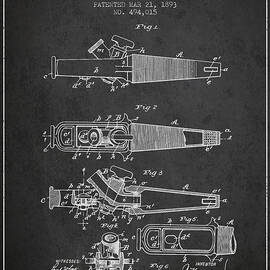 1893 Ale Tap Patent - Charcoal by Aged Pixel