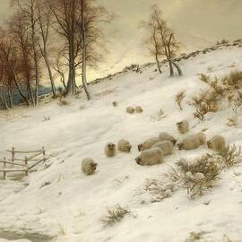 A Flock of Sheep in a Snowstorm by Joseph Farquharson