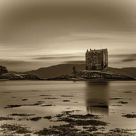 Sunset over Castle Stalker,  Scotland, United Kingdom by Miroslav Liska
