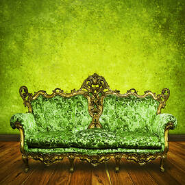 victorian sofa in retro room by Setsiri Silapasuwanchai
