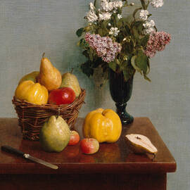 Still Life with Flowers and Fruit, from 1866