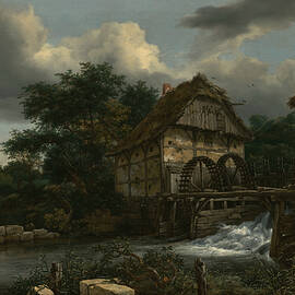 Two Watermills and an Open Sluice, from 1653