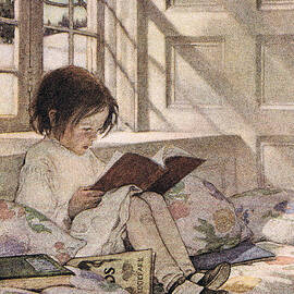 A girl reading by Jessie Willcox Smith