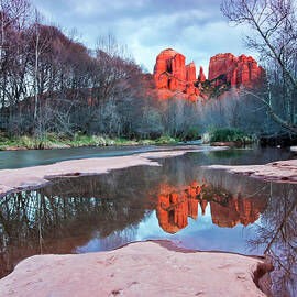A View of Sedona's Oak Creek and Cathedral Rock, AZ, USA by Derrick Neill