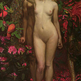 Adam and Eve with the snake by John Byam Liston Shaw