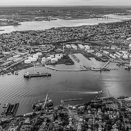 Aerial View Port Of NY And NJ BW