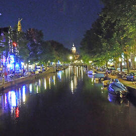 Amsterdam Canal in Moonlight