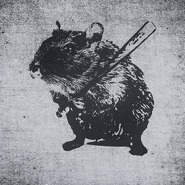 Angry street art mouse  hamster baseball edit 