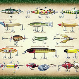 Antique Lures Green Crackle by JQ Licensing