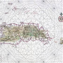 Antique Maps - Old Cartographic maps - Antique Map of Hispaniola - Caribbean Island