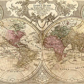 Antique Maps - Old Cartographic maps - Antique Map of the World, Globe - Mappa Mundi by Studio Grafiikka