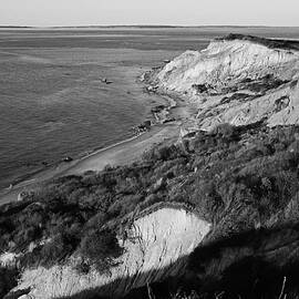 Aquinnah Cliffs at Sunset Martha's Vineyard Cape Cod Black and White
