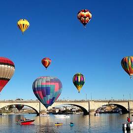 Balloons at the Bridge by Adrienne Wilson