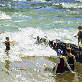 Bathers at Breakwater by Edward Henry Potthast