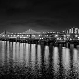 Bay Bridge San Francisco California Black and White