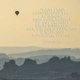 Be Strong and Courageous - Joshua 1 Verse 9 - Square Format by Gregory Ballos