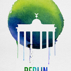 Berlin Landmark Blue by Naxart Studio