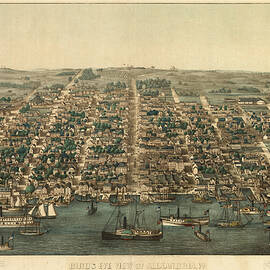 Birds eye view of Alexandria, Va. by Charles Magnus