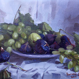 Black Figs and Grape by Ylli Haruni