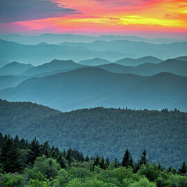 Blue Ridge Parkway Sunset - The Great Blue Yonder