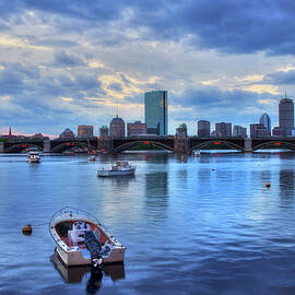 Boston Skyline on the Charles River at Sunset by Joann Vitali