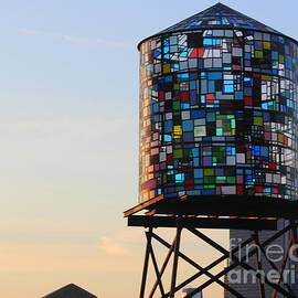 Brooklyn's Glowing Glass Water Tower - Public Art by Dora Sofia Caputo