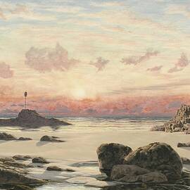 Bude Sands at Sunset by John Brett