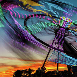 Carnival Ride Sunset by Steven Bateson