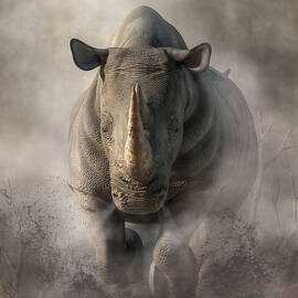 Charging Rhino by Daniel Eskridge