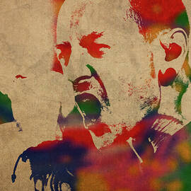 Chester Bennington Linkin Park Watercolor Portrait by Design Turnpike
