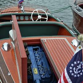Chris Craft with Open Hatch and Motor by Michelle Calkins
