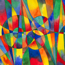 Color Shards Watercolor by Kristen Fox