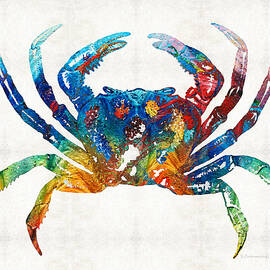 Colorful Crab Art by Sharon Cummings by Sharon Cummings