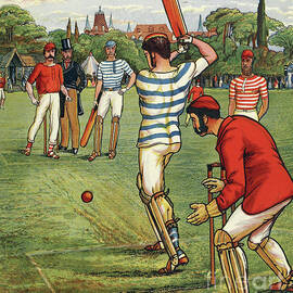 Cricket, from British Sports and Games, published circa 1880 by English School