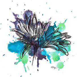 Butterfly in Watercolor and India Ink by Emily Page