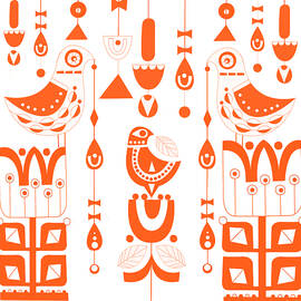 Danish Sun Birds and Flowers by Little Bunny Sunshine