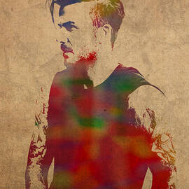 David Beckham Watercolor Portrait by Design Turnpike