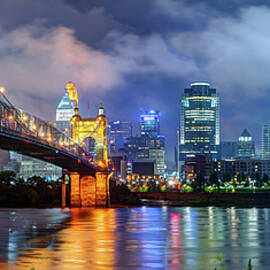 Downtown Cincinnati Skyline in Color by Gregory Ballos