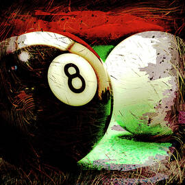 8 Ball Billiards Abstract #2 by David G Paul