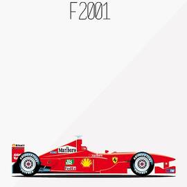 Ferrari F2001 F1 Poster