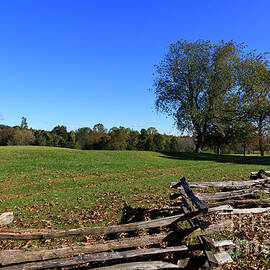 Field and Split Rail Fence at Appomattox by Jill Lang