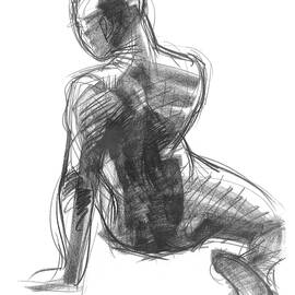 Figure study of the back by Judith Kunzle