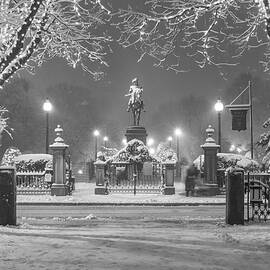 First Snow at Boston's Public Garden by Kristen Wilkinson