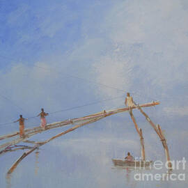 Fishing Nets Cochin, One by Lincoln Seligman