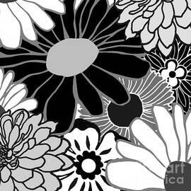 Kristy Rice Canvas Art Prints - Fridas Flower Fancy Pattern I ( Floral & Botanical > Flowers art) - 37x37 in