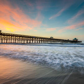 Folly Beach Pier at Dawn - Charleston SC by Dave Allen