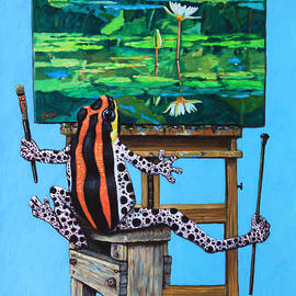 Frog In Studio by John Lautermilch